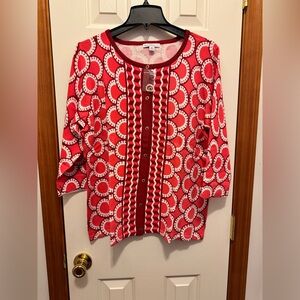 Isaac Mizrahi cardigan sweater 1x BRAND NEW!